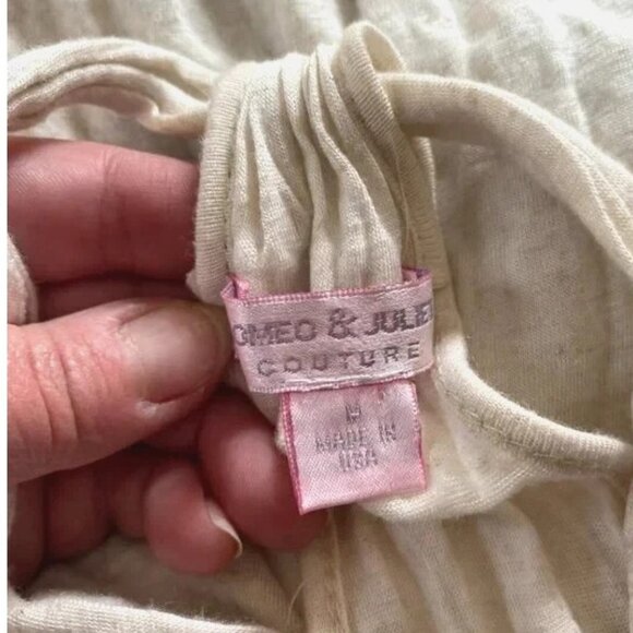 ANTHOPOLOGIE Beige Y2K Ombre Fringe front Racerback Long Tunic Tank BOHO *MED* - Picture 5 of 5